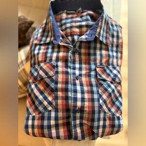 Rocawear Men's Plaid Shirt - Blue, Red, White